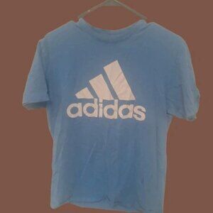 Adidas Logo Tee Golf Short Sleeve Cotton Shirt Mens Sz M Blue Style #ADVR2000
